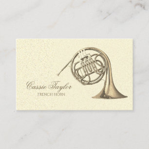 Tarjeta De Visita Elegante profesor de música del Cuerno Francés de