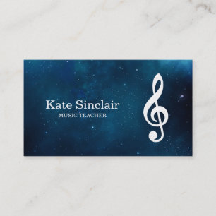 Tarjeta De Visita Elegante profesor de música piano Keys musical