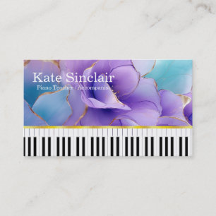 Tarjeta De Visita Elegante profesor de piano profesional de música m
