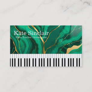 Tarjeta De Visita Elegante profesor de piano profesional de música m
