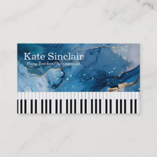 Tarjeta De Visita Elegante profesor de piano profesional de música m