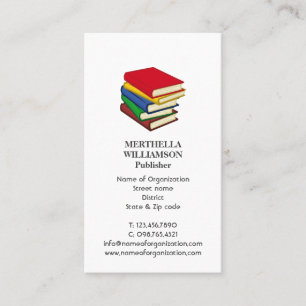 Tarjeta De Visita Elegante   PUBLISHER Books   Logotipo fotográfico