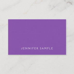 Tarjeta De Visita Elegante Purple Modern Premium Linen Luxury