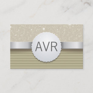 Tarjeta De Visita Elegante purpurina de lujo moderno Sparkle blanco 