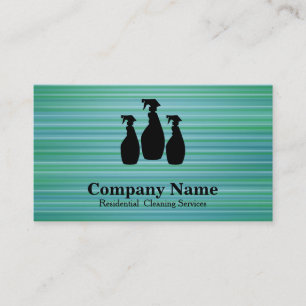 Tarjeta De Visita Elegante Purpurina de servicio de limpieza Bokeh