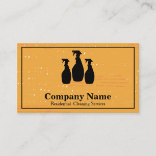 Tarjeta De Visita Elegante Purpurina de Servicio de Limpieza Bokeh B