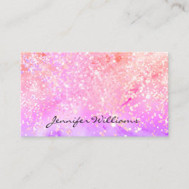 Tarjeta De Visita Elegante Purpurina de tinta de alcohol pastoral Ho