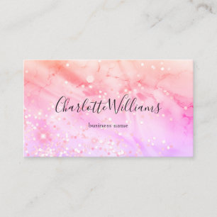 Tarjeta De Visita Elegante Purpurina elegante de tinta de tinta de a