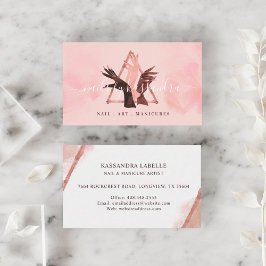 Tarjeta De Visita Elegante Purpurina Glam Nail Art Hands Manicure Sa