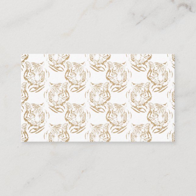 Tarjeta De Visita Elegante Purpurina Gold Diseño de impresión en bla (Anverso)