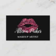 Elegante Purpurina Rojo Lips Empresa Artista De Ma