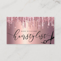 Elegante purpurina rosa dorado tijeras estilista