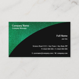 Tarjeta De Visita Elegante | Purpurina verde