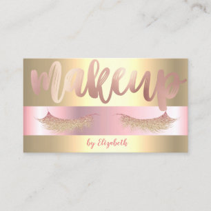 Tarjeta De Visita Elegante Purpurinoso de moda azotes, artista de ma