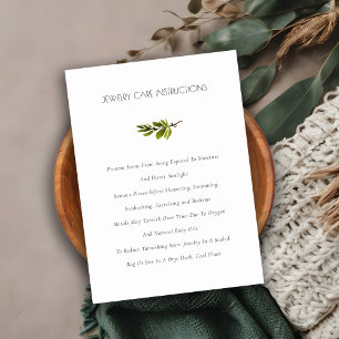 Tarjeta De Visita Elegante Rama Verde De Pino Foliage Cuidado De Joy