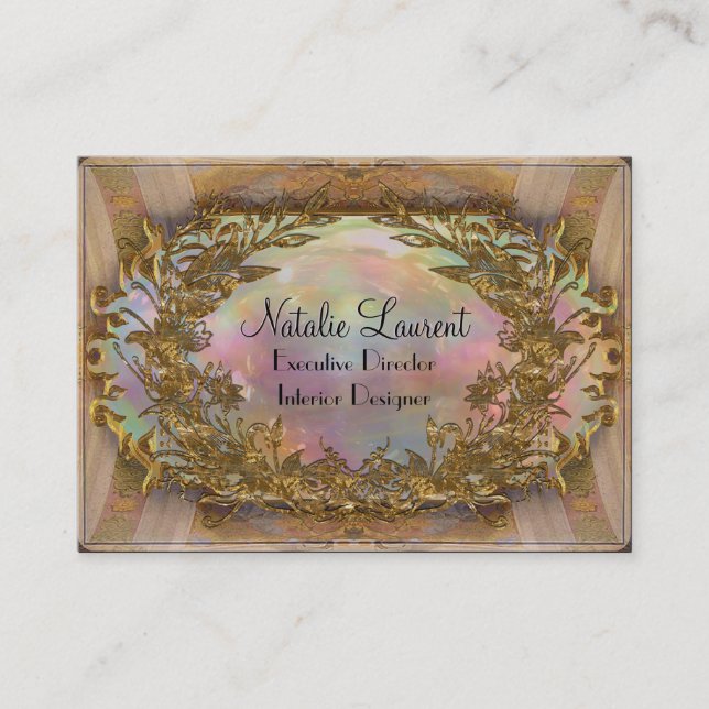 Tarjeta De Visita Elegante Raphlitz Profesional de 3,5" x 2,5" (Anverso)