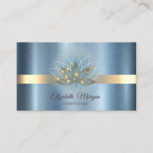 Elegante raya Lotus Sparkle Blue Metallic