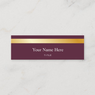 Tarjeta de visita elegante rayada del oro moderno