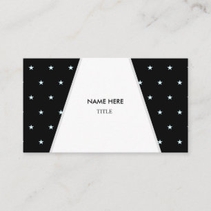 Tarjeta De Visita Elegante Rayo Blanco sobre Fondo Estrellado