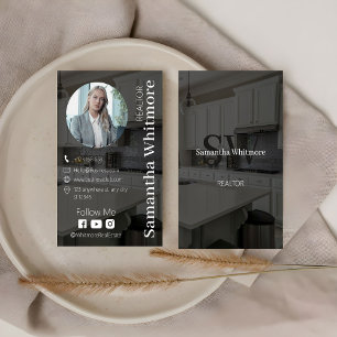 Tarjeta De Visita Elegante Realtor Fotográfico Profesional Inmobilia