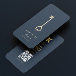 Tarjeta De Visita Elegante Realtor Moderno Agente Inmobiliario Oscur