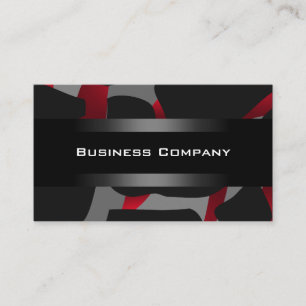Tarjeta De Visita Elegante Red Resumen Black Business Card Company