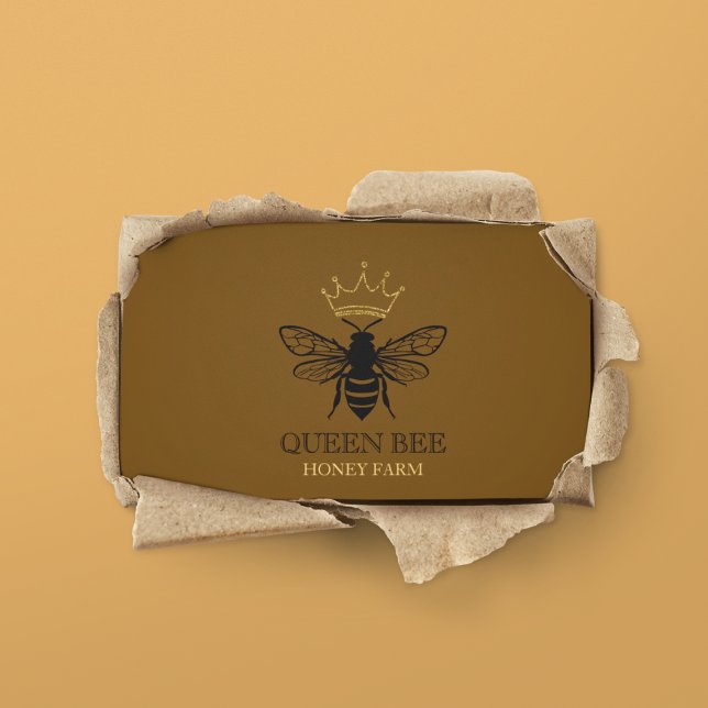 Tarjeta De Visita Elegante Reina Abeja Miel de la granja Apiarista (Subido por el creador)