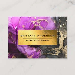 Tarjeta De Visita Elegante Relieve metalizado dorado Personalizado m