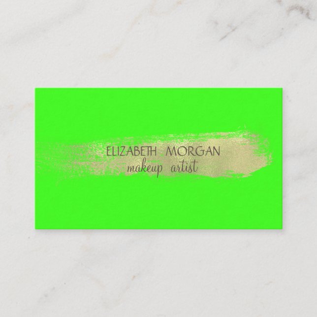 Tarjeta De Visita Elegante Relieve metalizado dorado simple de imita (Anverso)
