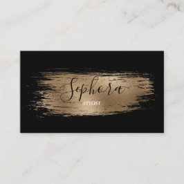 Tarjeta De Visita Elegante Relieve metalizado metálico bronce Paint