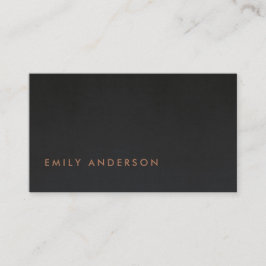 TARJETA DE VISITA ELEGANTE RELIEVE METALIZADO NEGRO MÍNIMO SENCILLO 