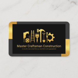 Tarjeta De Visita Elegante Renovación del marco de la pestaña dorada