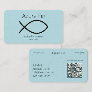 Tarjeta De Visita Elegante restaurante de marisco | Logotipo de pesc