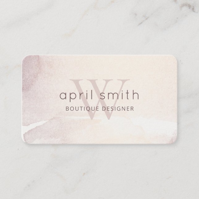 Tarjeta De Visita Elegante Resumen Oro Morado Monograma brillante (Anverso)