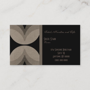 Tarjeta de visita elegante retra, marrón