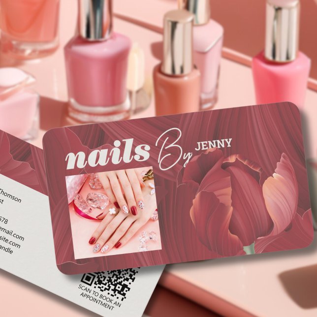 Tarjeta De Visita Elegante Retro Elegante Artista De Uñas De Estilo  (Subido por el creador)