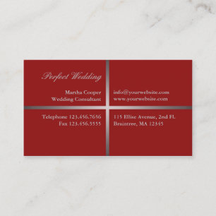 Tarjeta de visita elegante roja