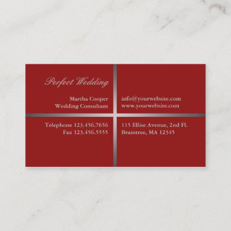 Tarjeta de visita elegante roja