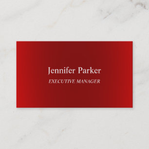 Tarjeta De Visita Elegante rojo moderno elegante profesional