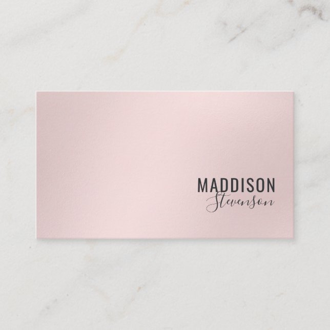 Tarjeta De Visita Elegante Rosa (Anverso)