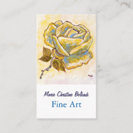 Tarjeta De Visita Elegante Rosa amarillo  flor Moda francesa