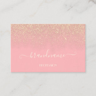 Tarjeta De Visita Elegante rosa claro con Purpurina dorado belleza d