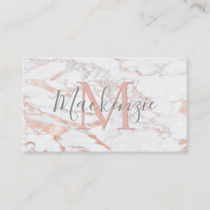 Tarjeta De Visita Elegante Rosa de cobre Relieve metalizado dorado M
