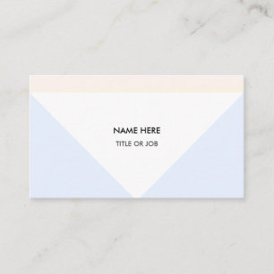 Tarjeta De Visita Elegante Rosa de oro ligero, azul y blanco