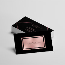 Elegante Rosa de oro negro Minimalista