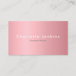 Tarjeta De Visita Elegante Rosa Dorado Profesional