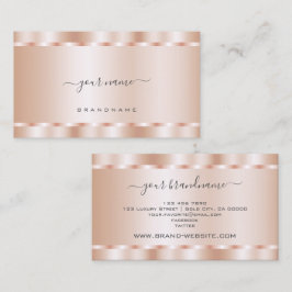 Tarjeta De Visita Elegante Rosa Gold Efecto Glamour Profesional