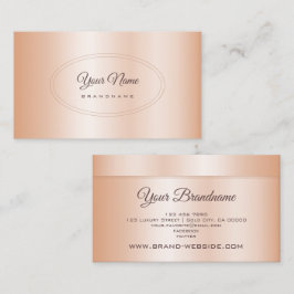 Tarjeta De Visita Elegante Rosa Gold Effect Template Profesional