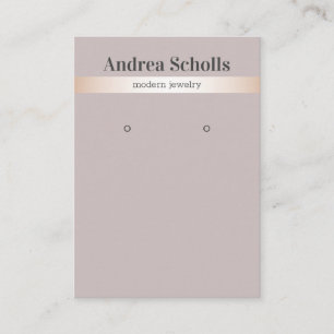 Tarjeta De Visita Elegante Rosa Joyería a rayas de oro