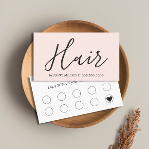 Tarjeta De Visita Elegante Rosa limpio blanco negrita negrita estili